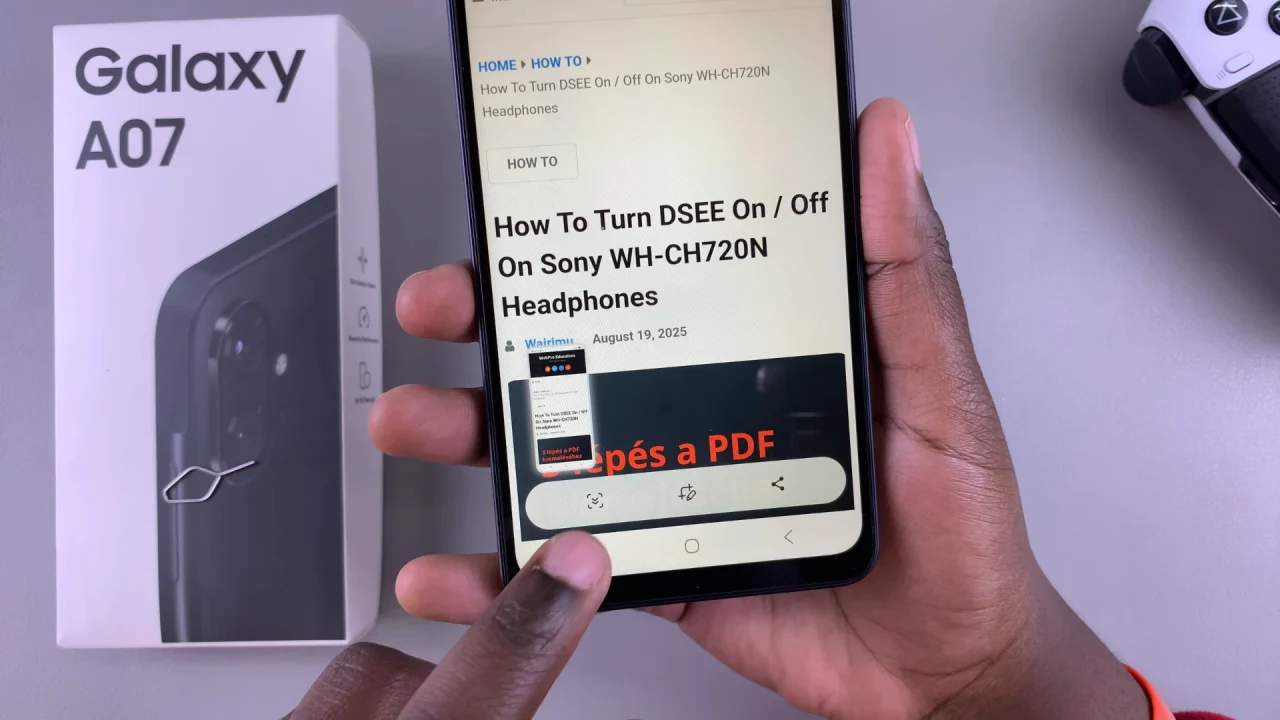 How To Take Scrolling Screenshot On Galaxy A07