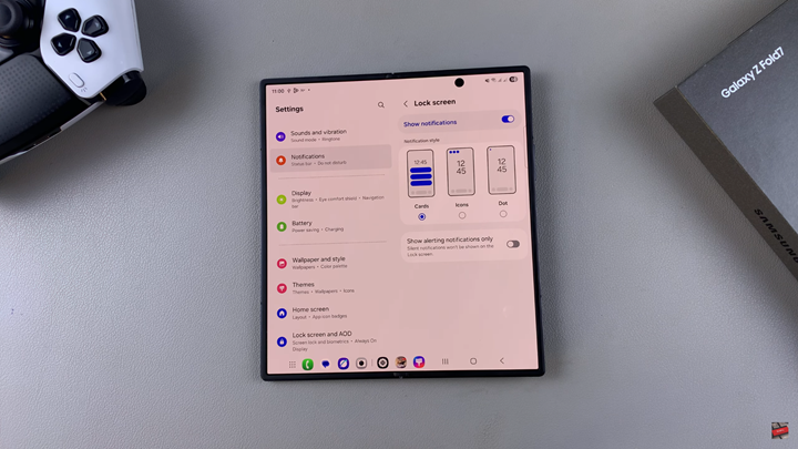 How To Change Lock Screen Notification Style On Samsung Galaxy Z Fold 7