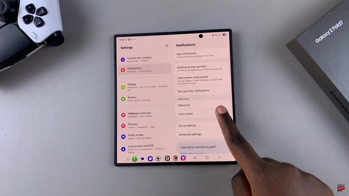 How To Change Lock Screen Notification Style On Samsung Galaxy Z Fold 7