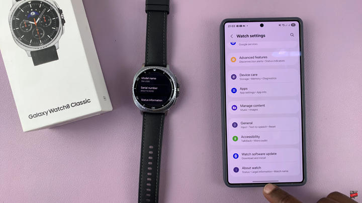 How To Check Serial Number On Samsung Galaxy Watch 8 / 8 Classic
