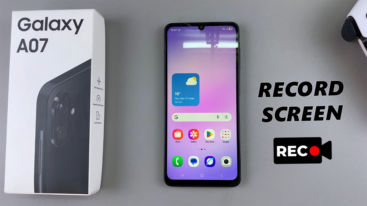 How To Screen Record On Galaxy A07