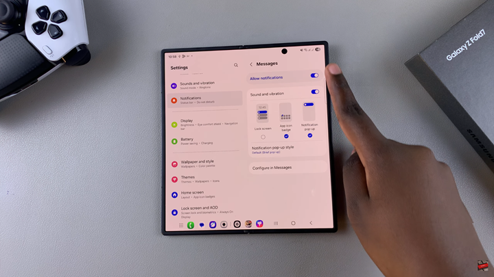 How To Enable Text Message Notifications On Samsung Galaxy Z Fold 7
