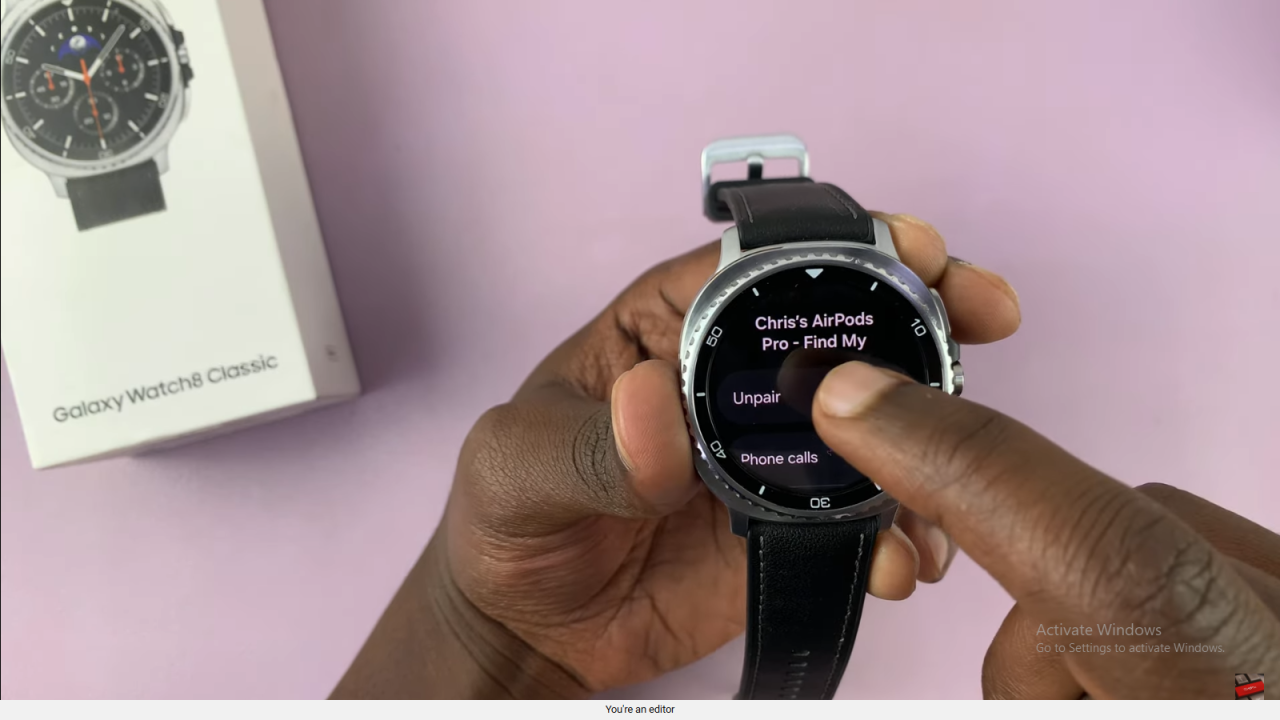 Unpair Bluetooth Devices From Samsung Galaxy Watch 8 Classic