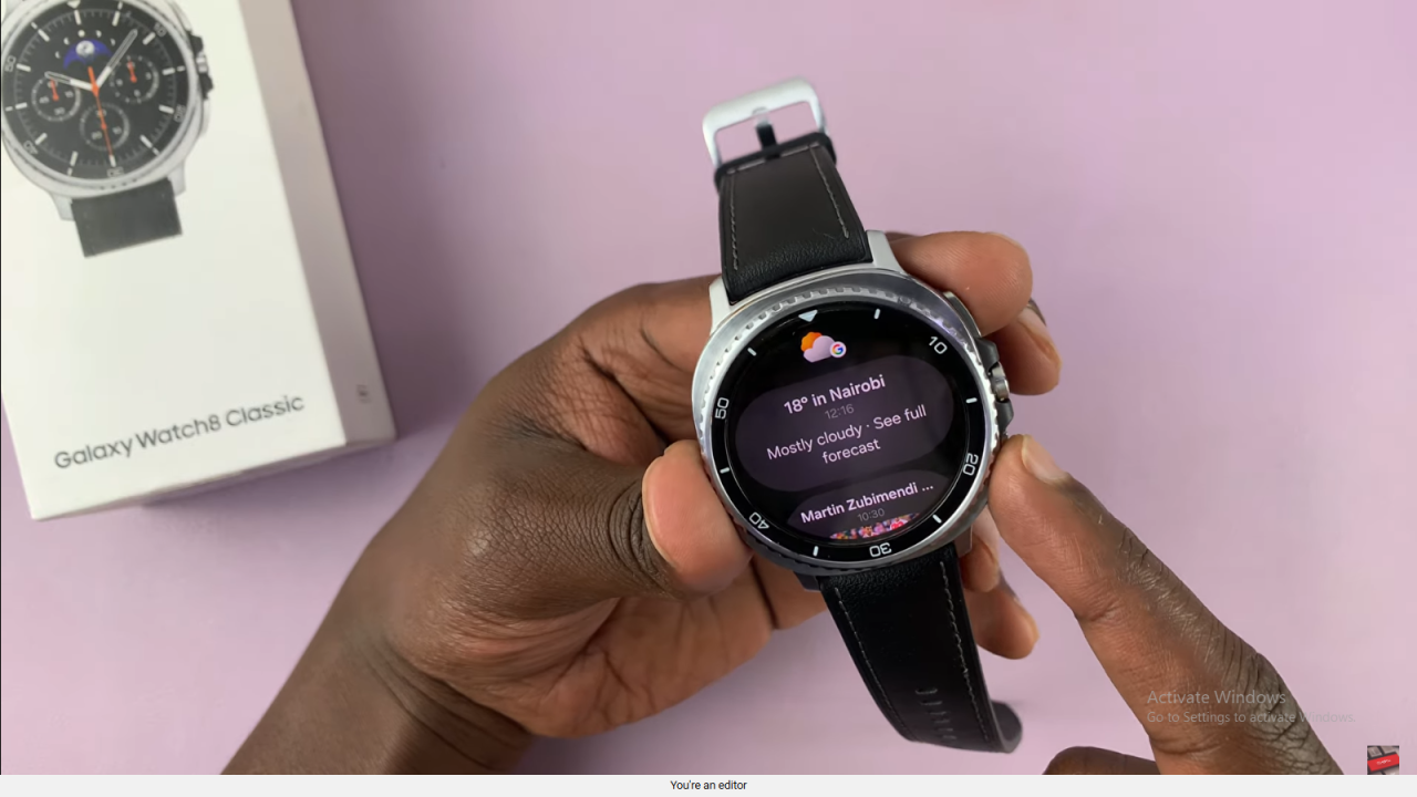 Take Screenshots On Samsung Galaxy Watch 8 Classic