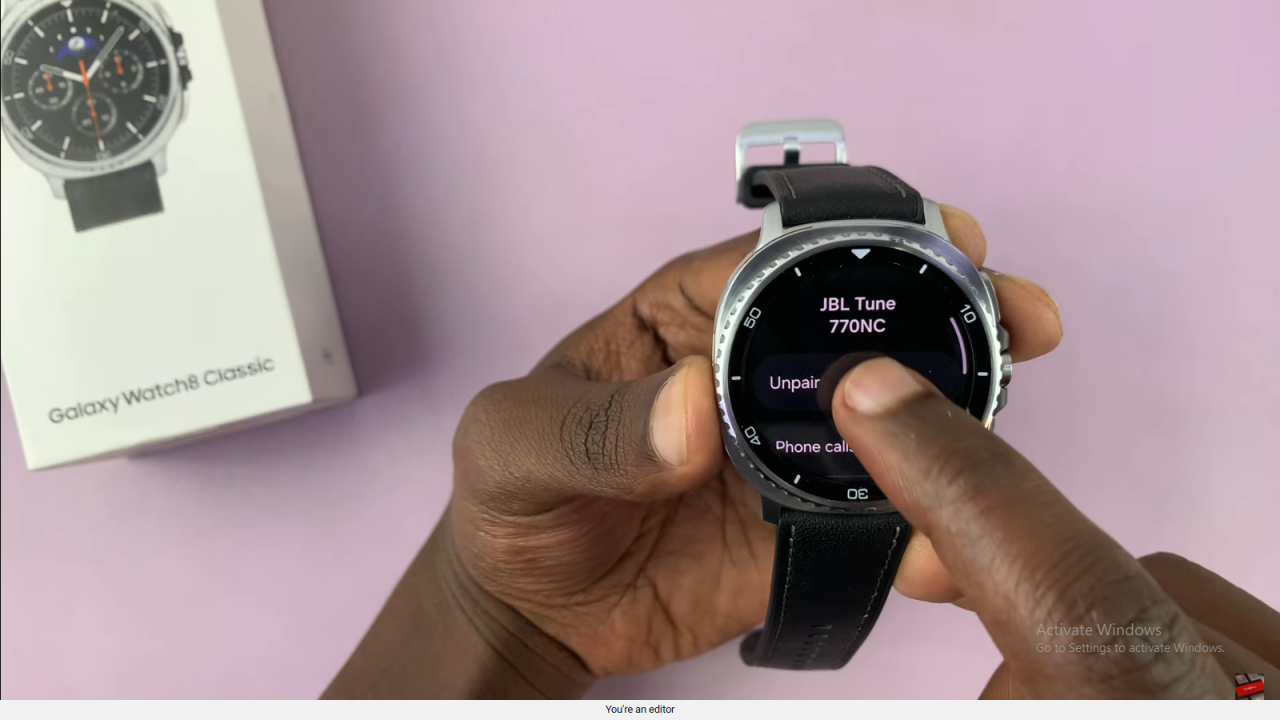Unpair Bluetooth Headphones From Samsung Galaxy Watch 8 Classic