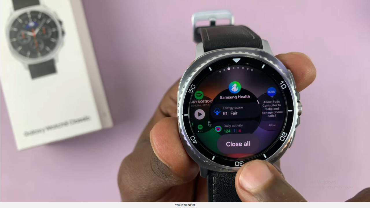 Close Apps On Samsung Galaxy Watch 8 Classic