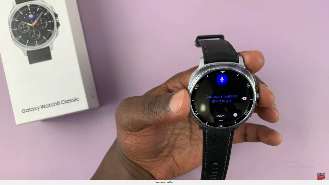 Use Voice Typing On Samsung Galaxy Watch 8 Classic