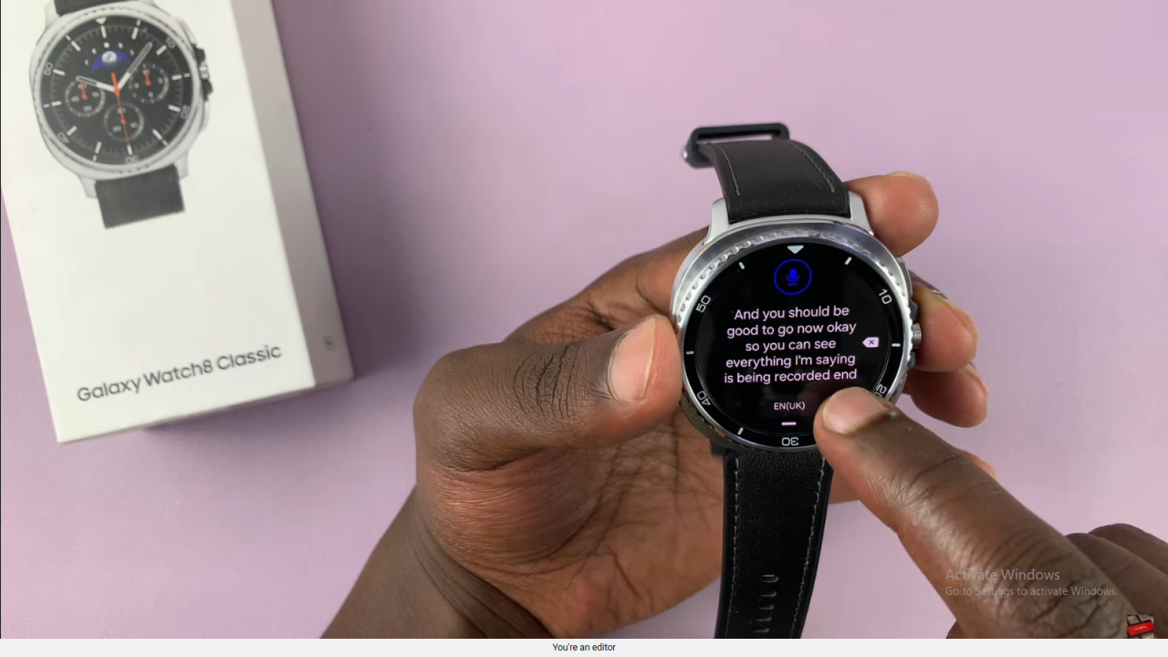 Use Voice Typing On Samsung Galaxy Watch 8 Classic