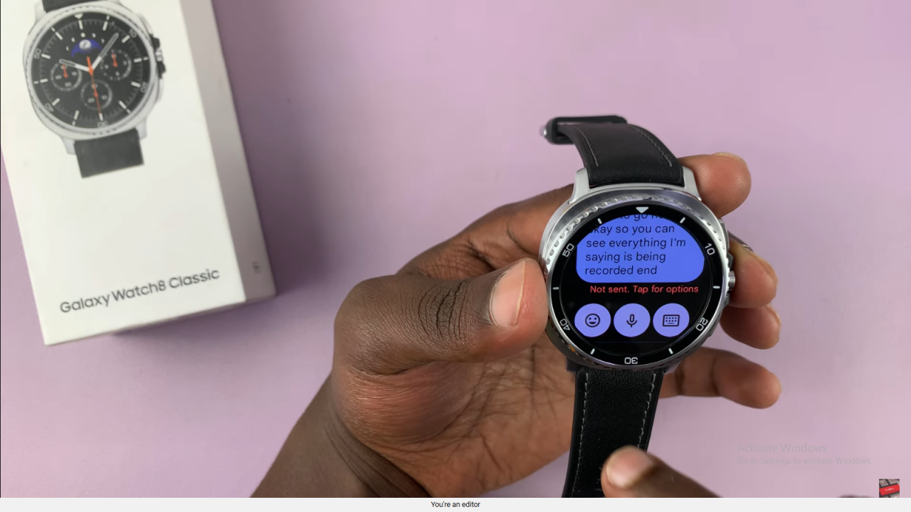 Use Voice Typing On Samsung Galaxy Watch 8 Classic