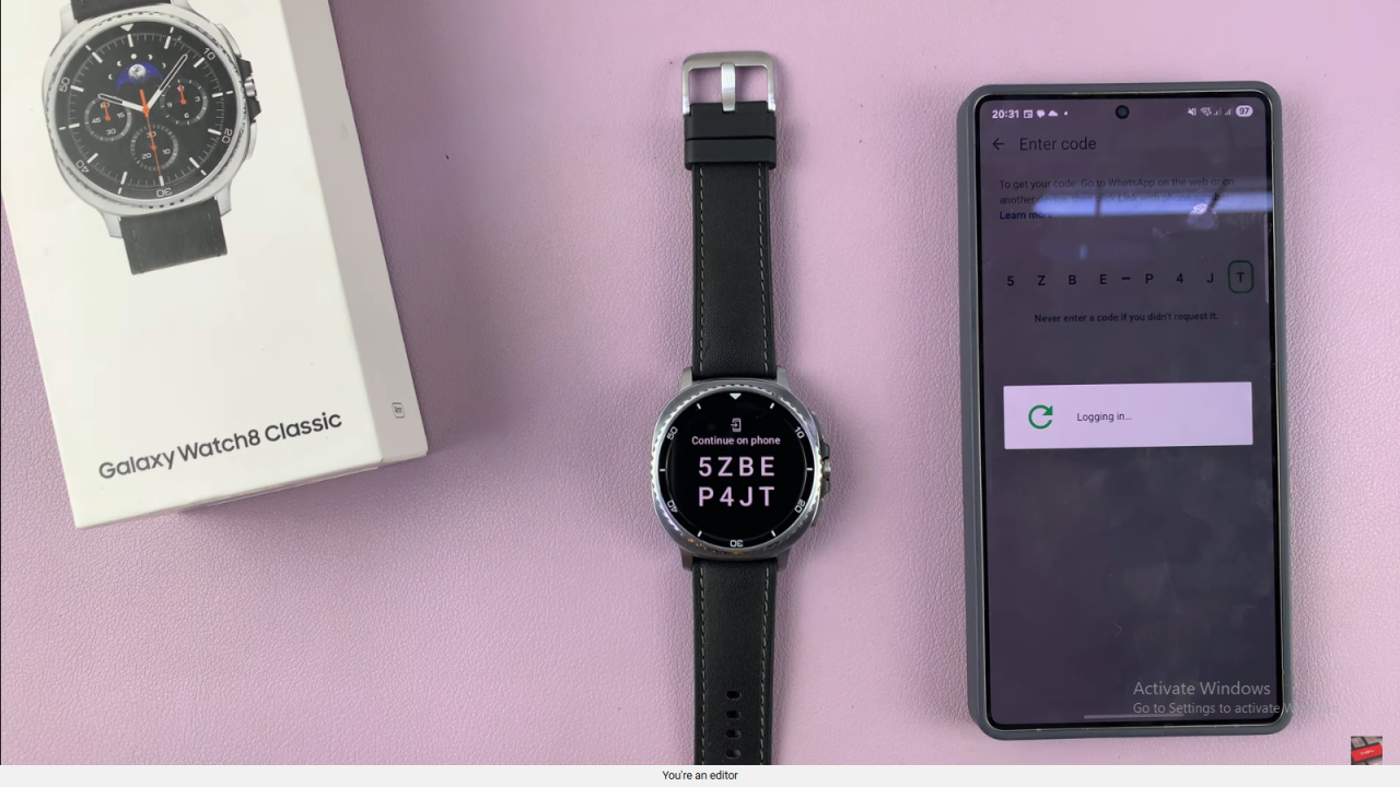 Set Up Whatsapp On Samsung Galaxy Watch 8 Classic