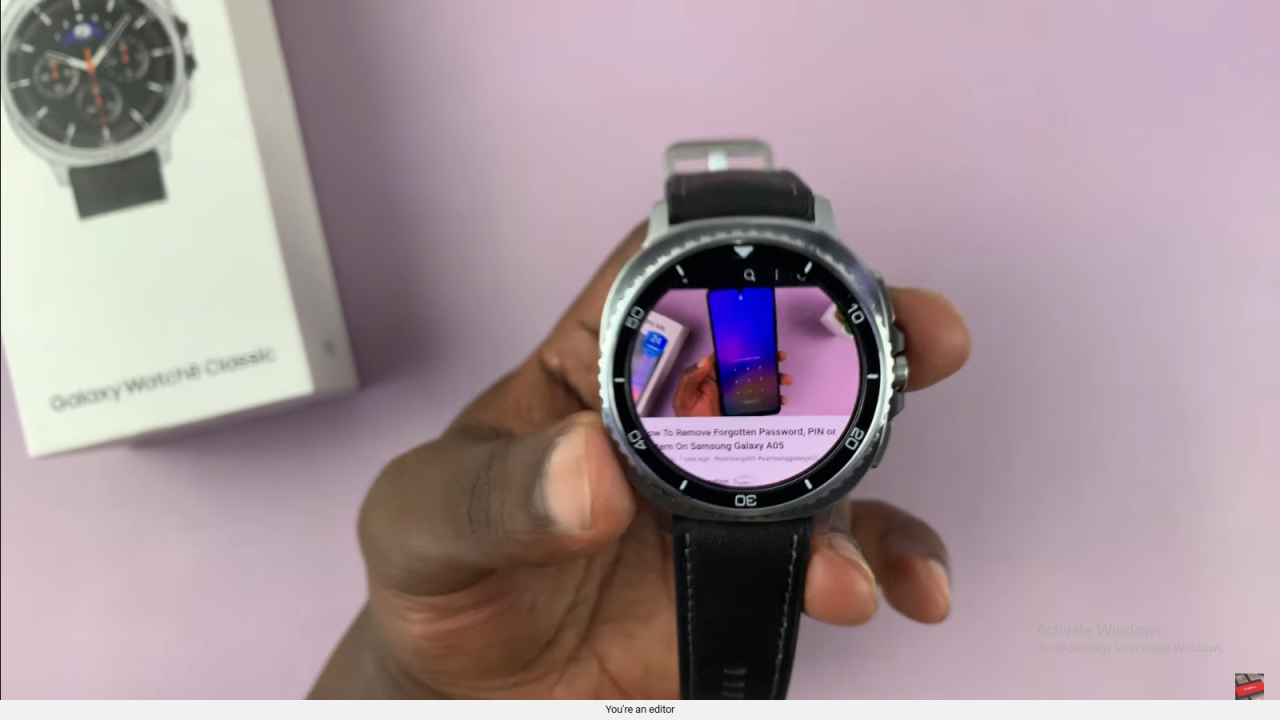 Watch YouTube Videos On Samsung Galaxy Watch 8 Classic