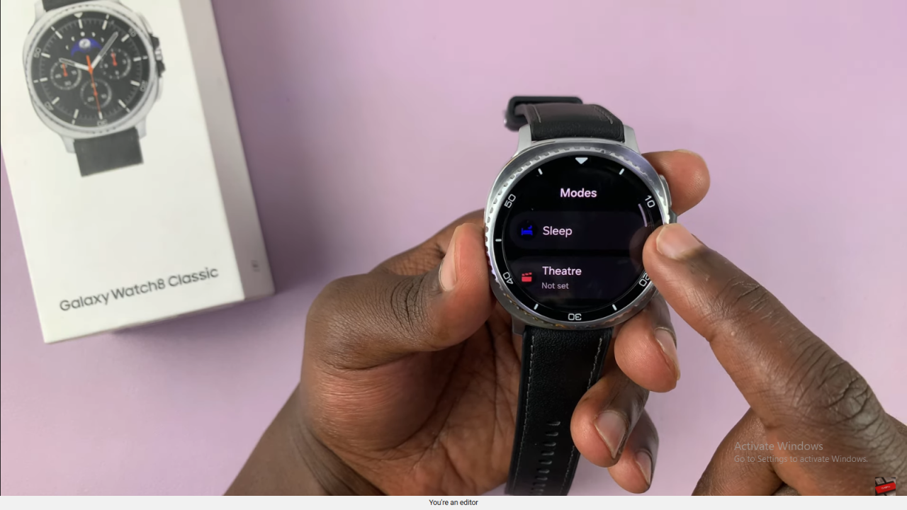Enable/Disable Sleep Mode On Samsung Galaxy Watch 8 Classic