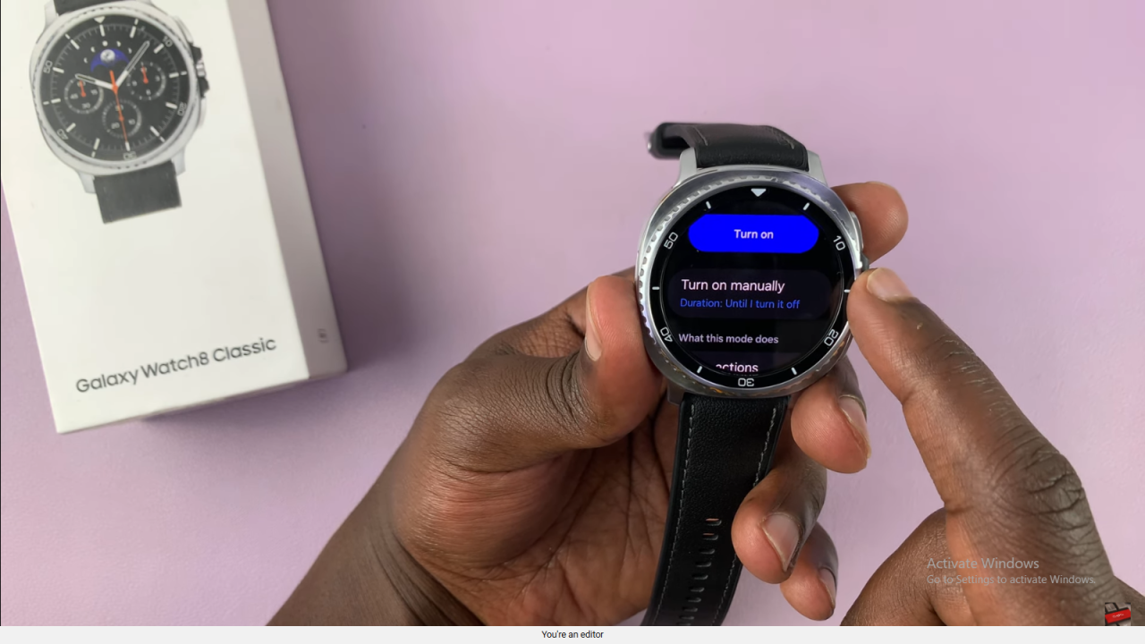 Enable/Disable Sleep Mode On Samsung Galaxy Watch 8 Classic