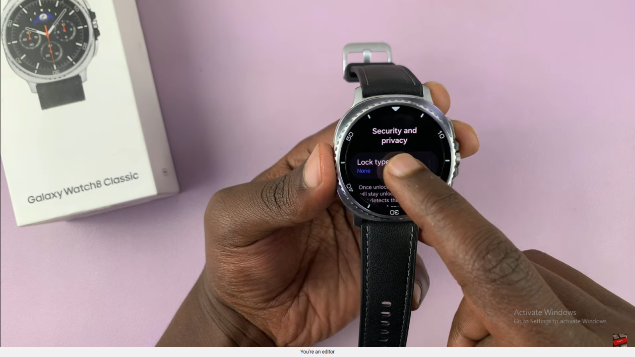 Secure Samsung Galaxy Watch 8 Classic With Password 