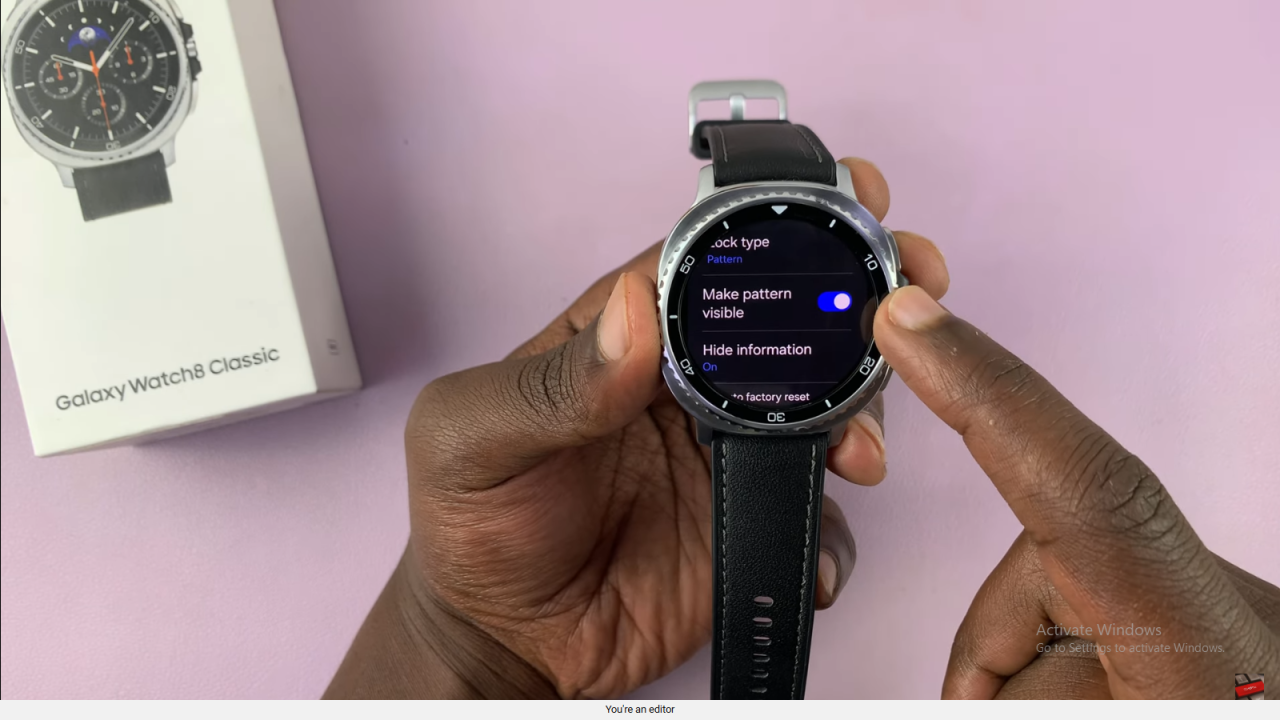 Secure Samsung Galaxy Watch 8 Classic With Password 