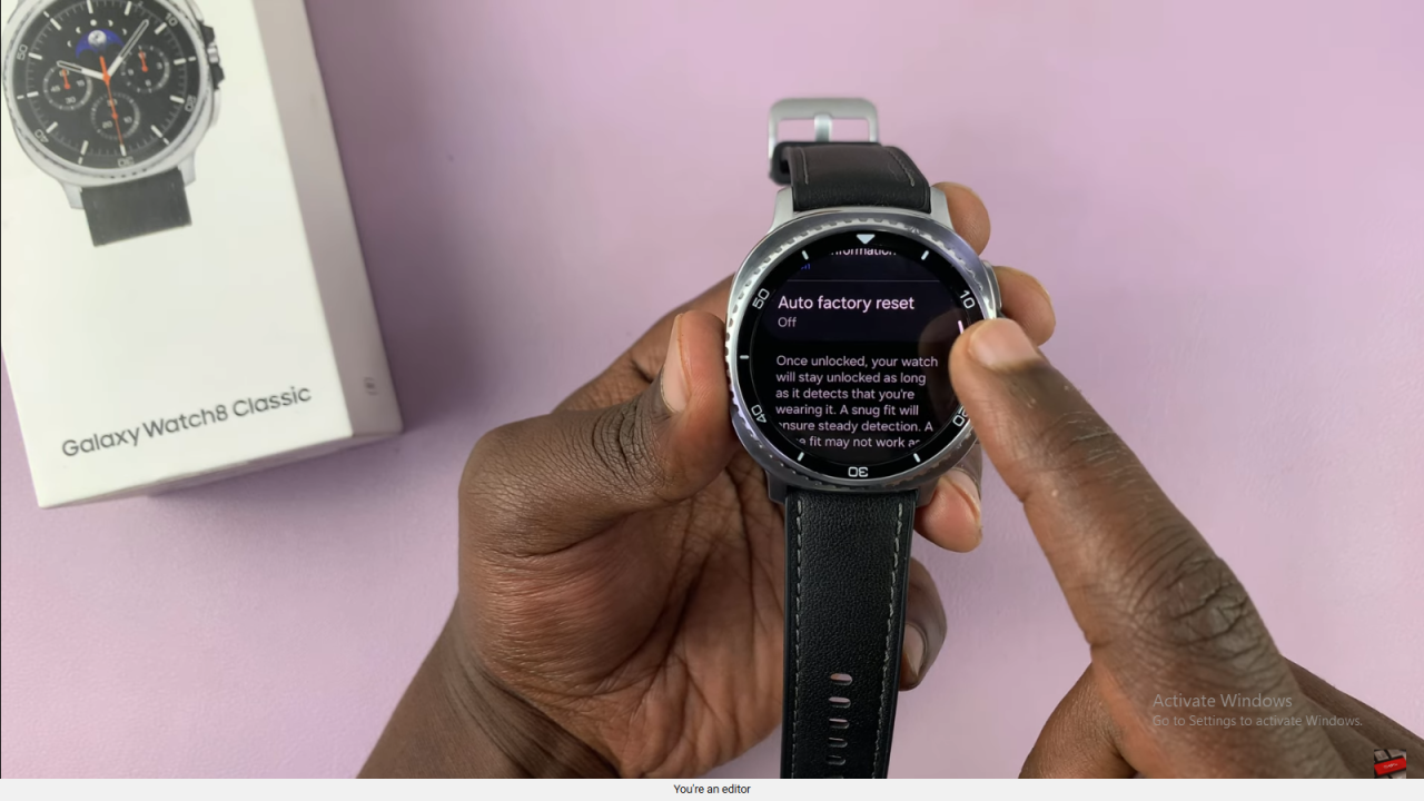 Secure Samsung Galaxy Watch 8 Classic With Password 