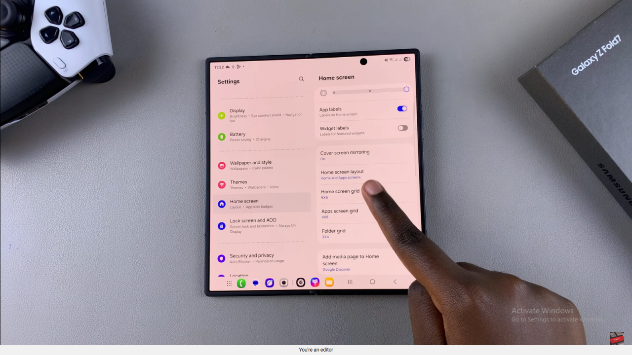  Change Home Screen Grid Size On Samsung Galaxy Z Fold 7