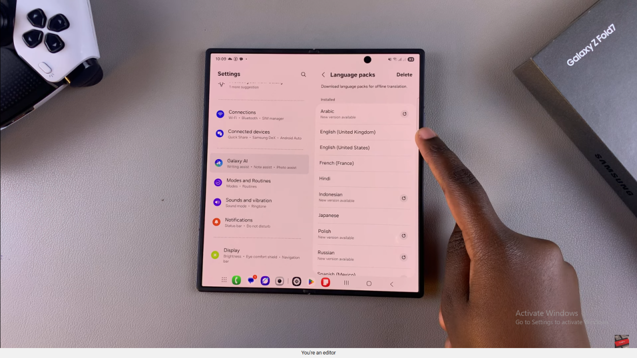  Translate Notes On Samsung Galaxy Z Fold 7