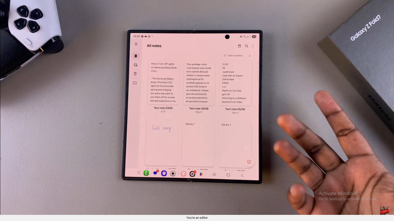  Translate Notes On Samsung Galaxy Z Fold 7