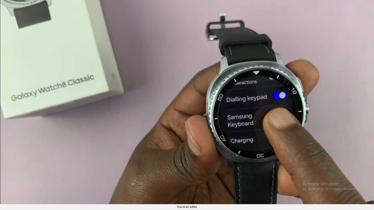 Enable Keyboard Sounds On Samsung Galaxy Watch 8 Classic