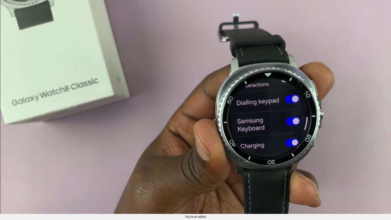 Enable Keyboard Sounds On Samsung Galaxy Watch 8 Classic
