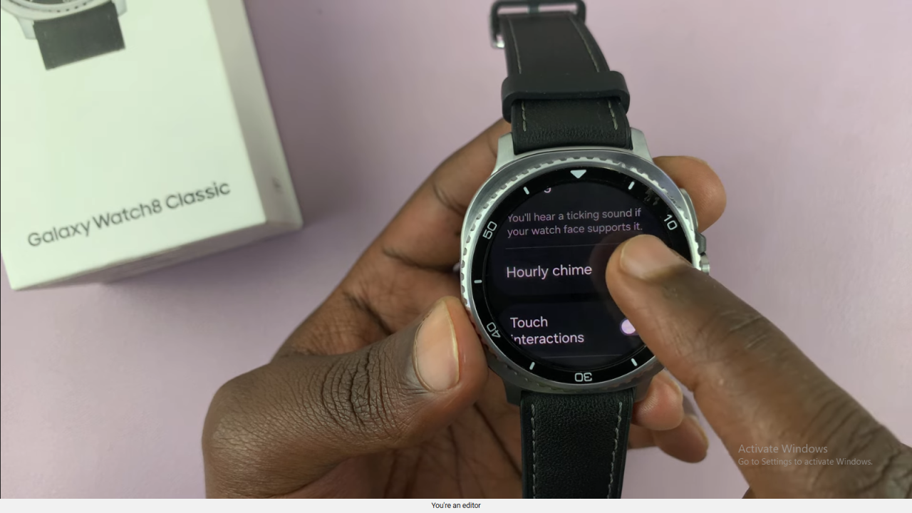 Disable Hourly Chime On Samsung Galaxy Watch 8 Classic