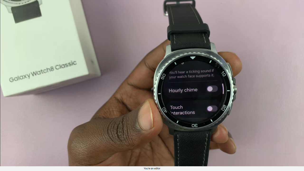 Disable Hourly Chime On Samsung Galaxy Watch 8 Classic