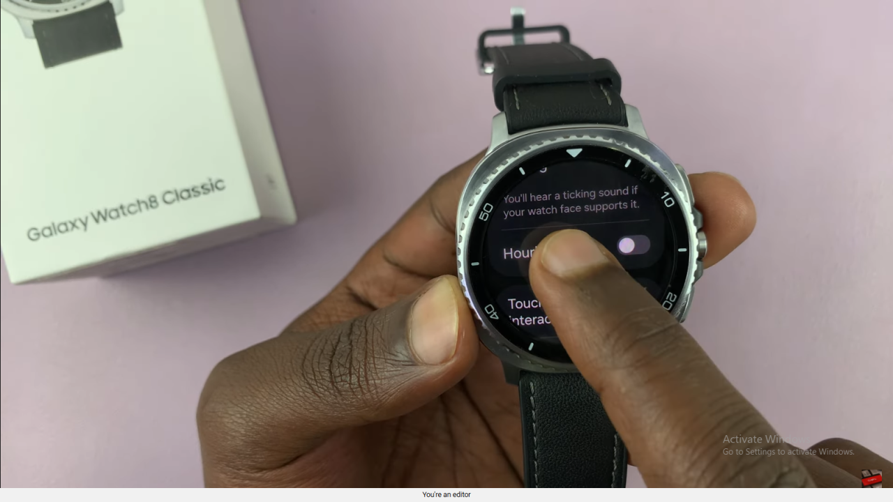 Turn ON Hourly Chime On Samsung Galaxy Watch 8 Classic