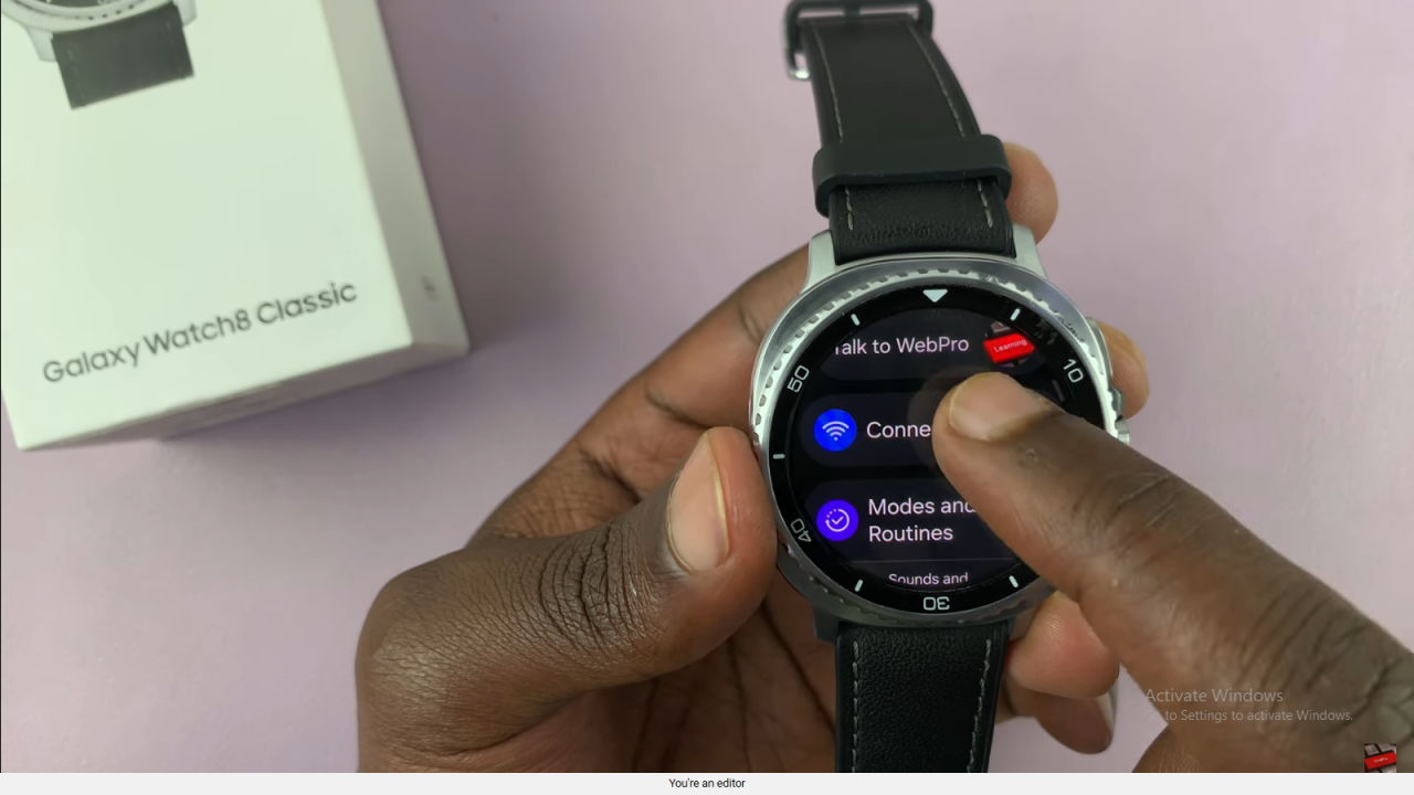 Turn ON Wifi On Samsung Galaxy Watch 8 Classic