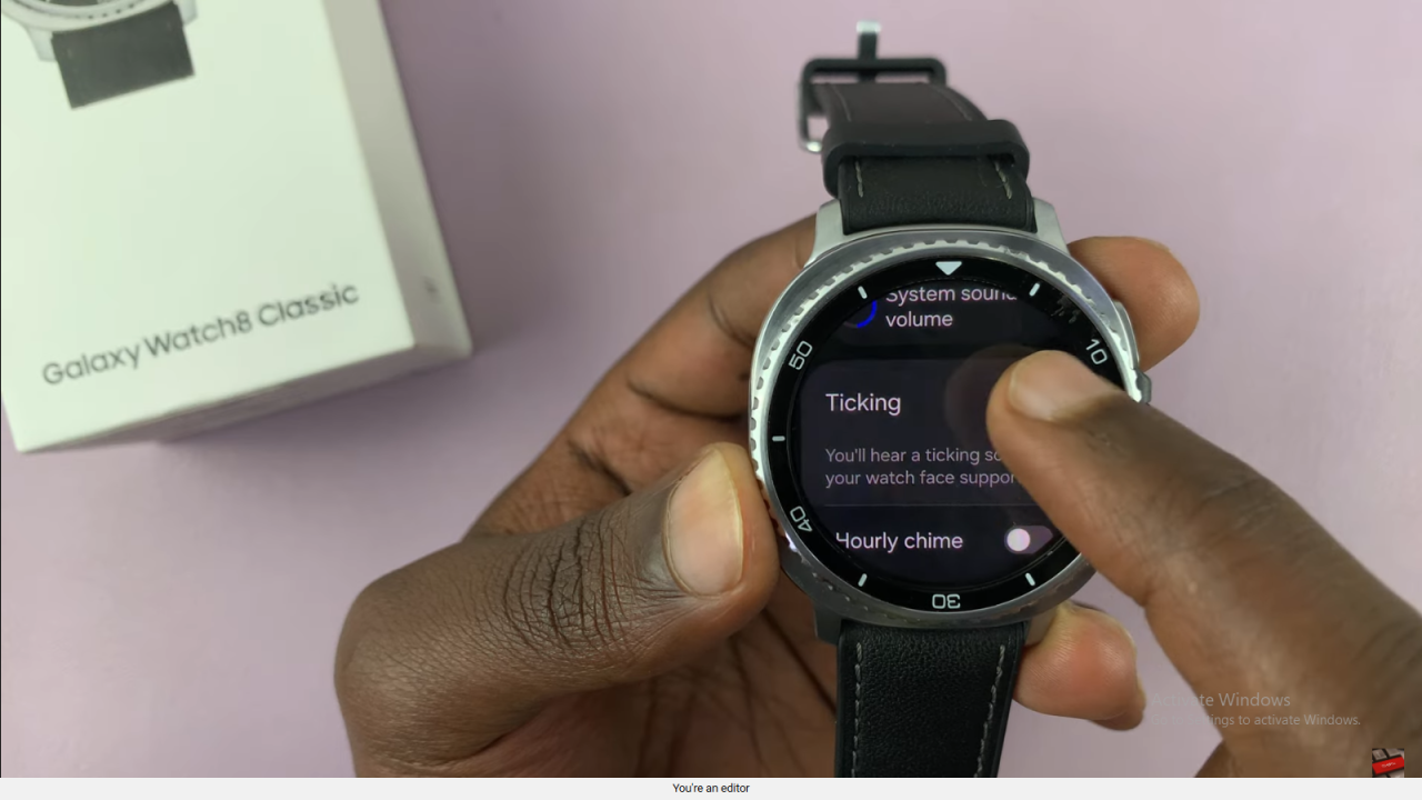 Turn Ticking Sound ON/OFF On Samsung Galaxy Watch 8 Classic
