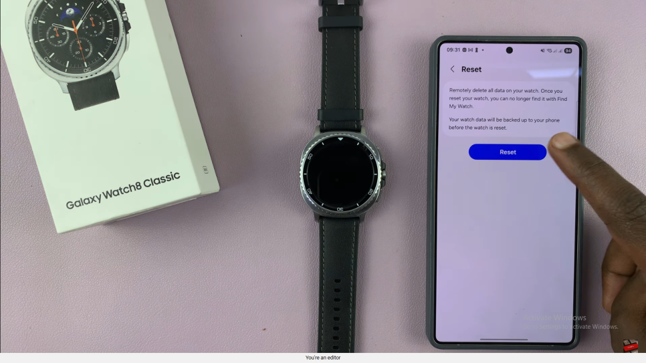 Factory Reset Samsung Galaxy Watch 8 Classic