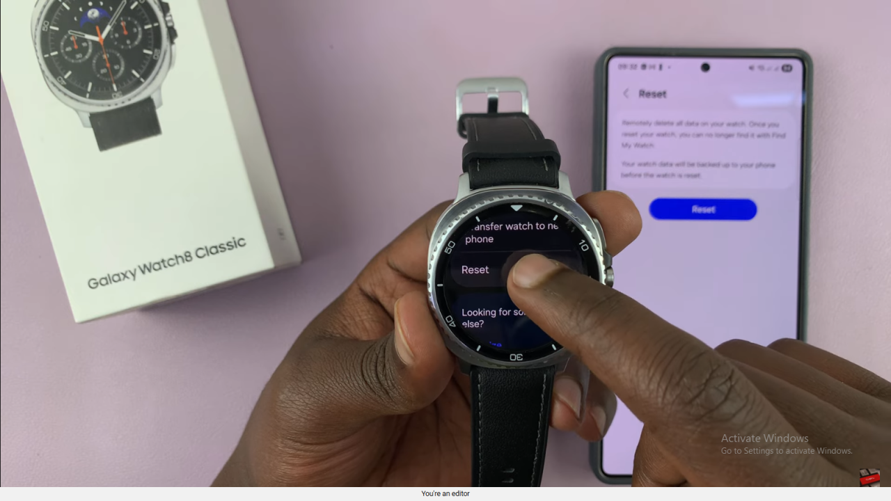 Factory Reset Samsung Galaxy Watch 8 Classic