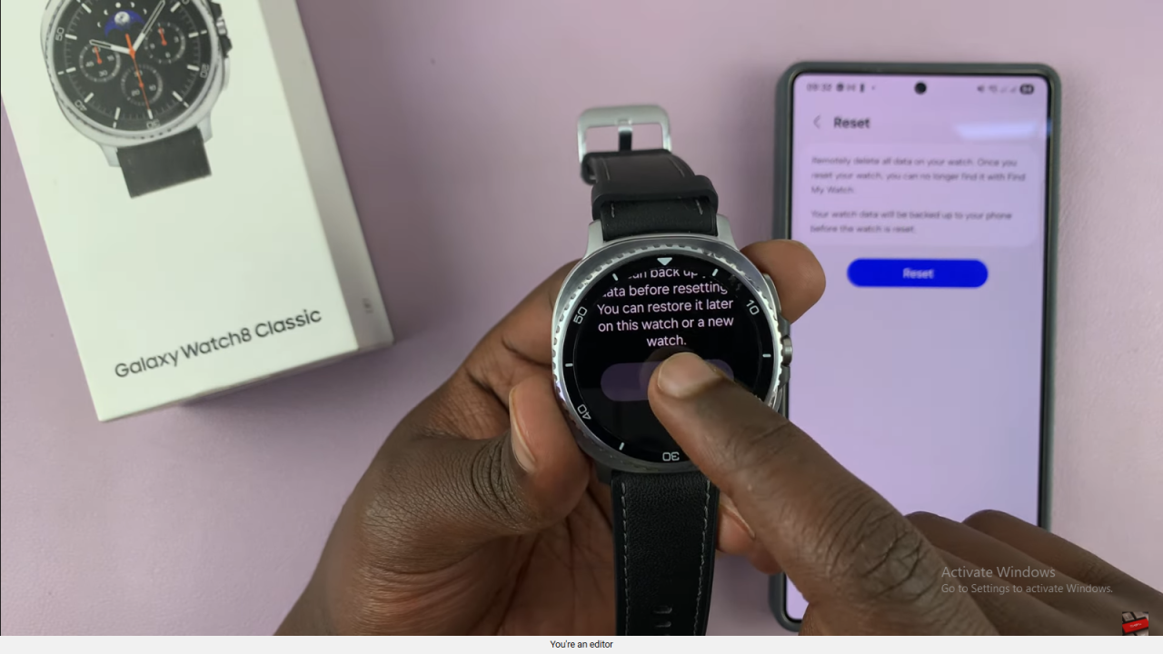 Factory Reset Samsung Galaxy Watch 8 Classic