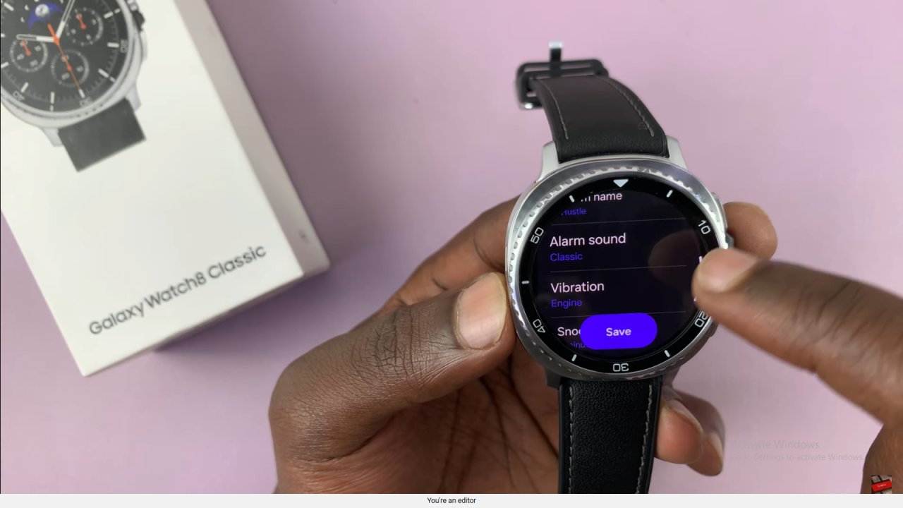 Change Alarm Ring Tone On Samsung Galaxy Watch 8 Classic