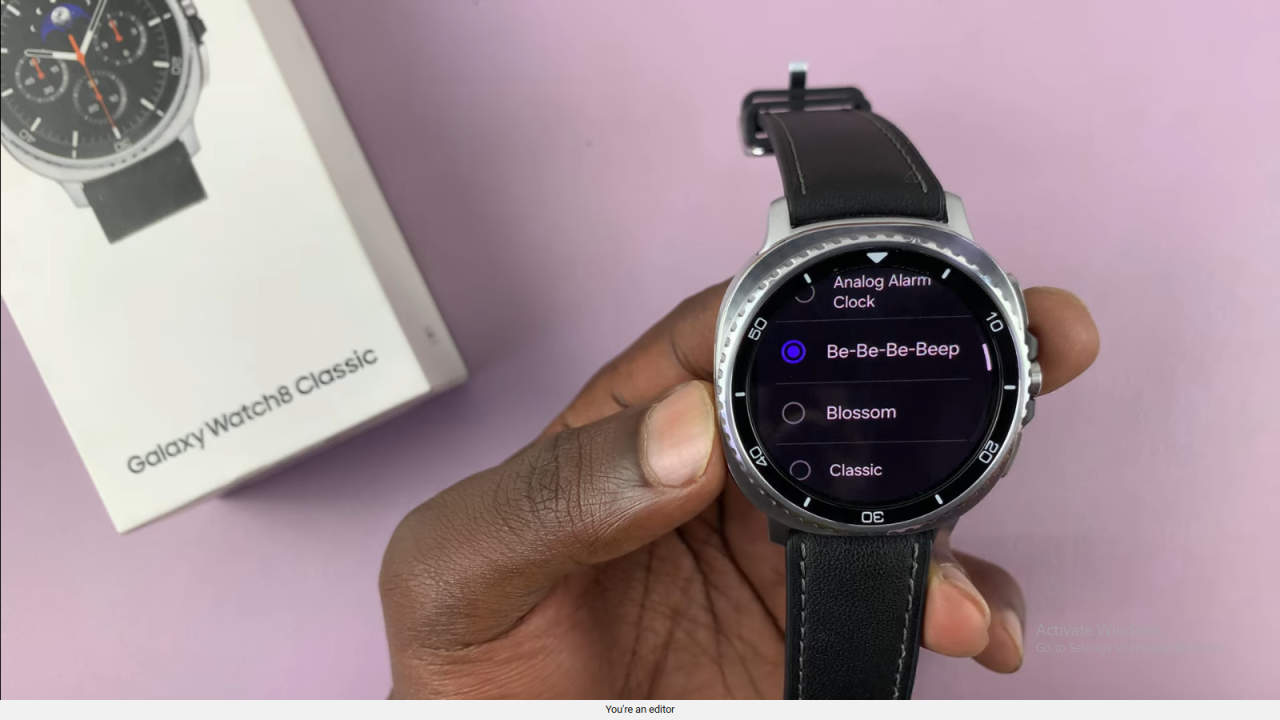 Change Alarm Ring Tone On Samsung Galaxy Watch 8 Classic