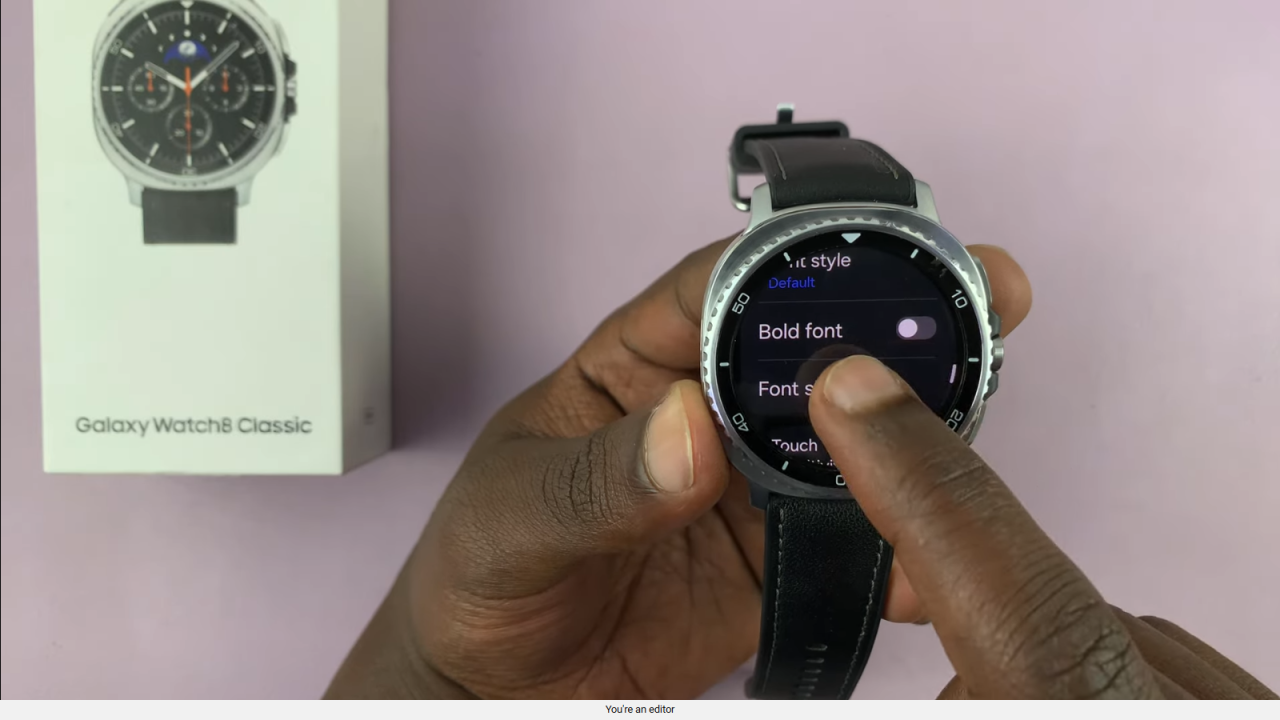Revert Back To Default Font On Samsung Galaxy Watch 8 Classic