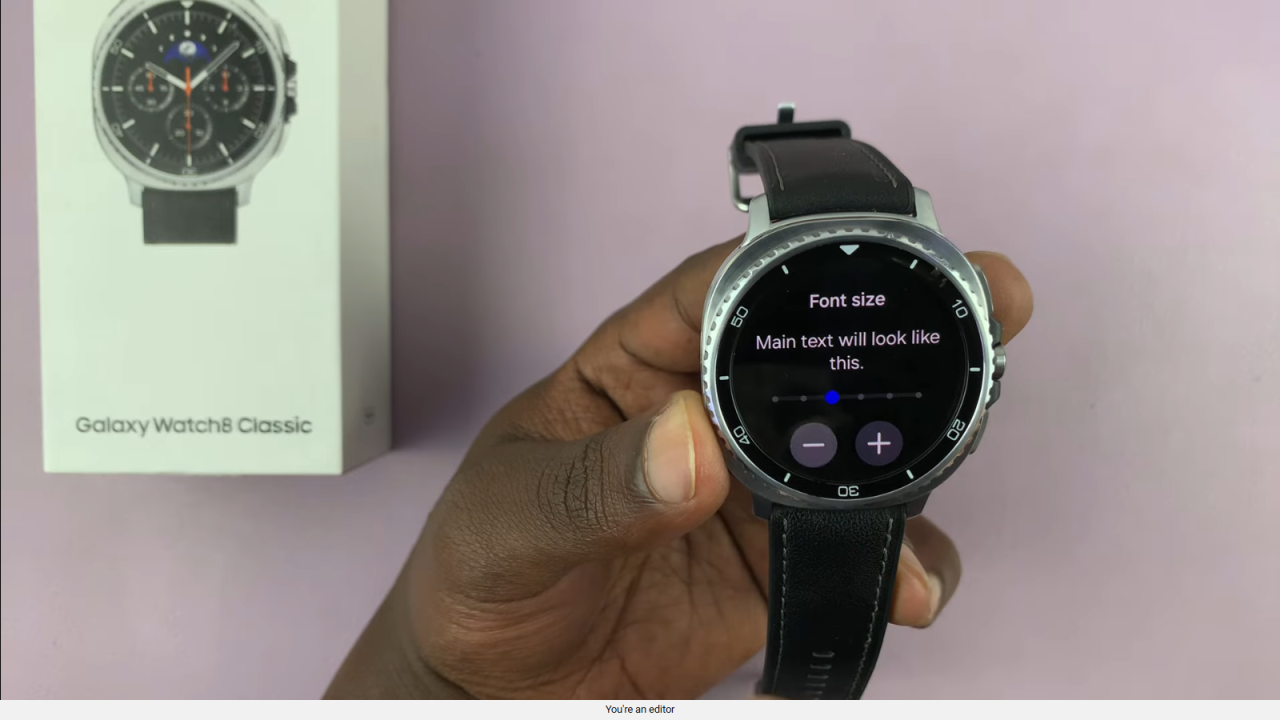 Revert Back To Default Font On Samsung Galaxy Watch 8 Classic