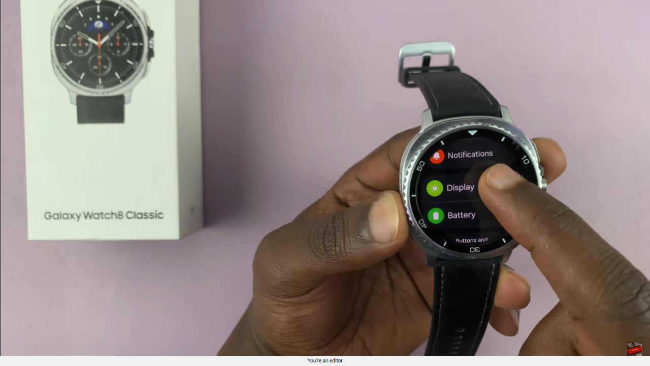 Disable 'Raise Wrist To Wake' On Samsung Galaxy Watch 8 Classic