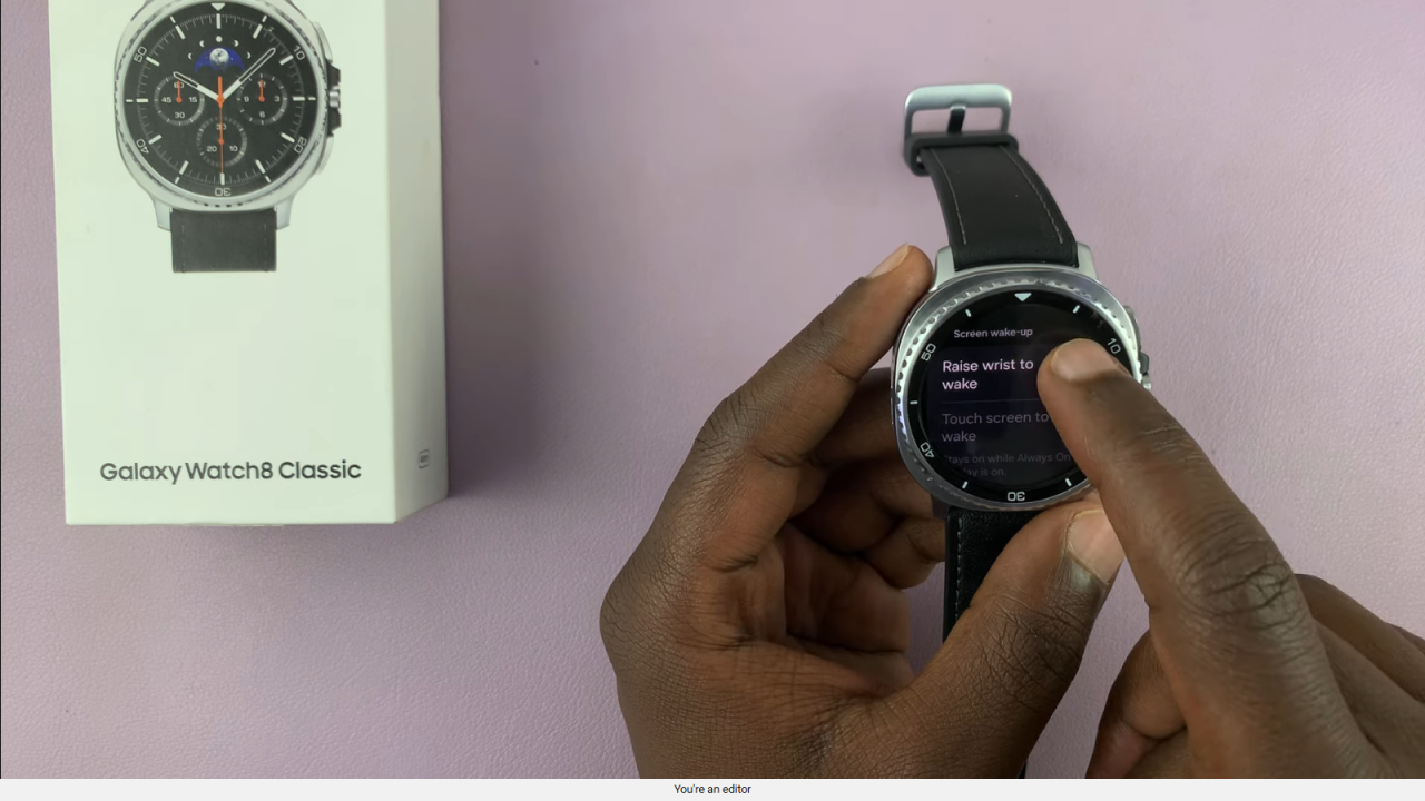 Disable 'Raise Wrist To Wake' On Samsung Galaxy Watch 8 Classic