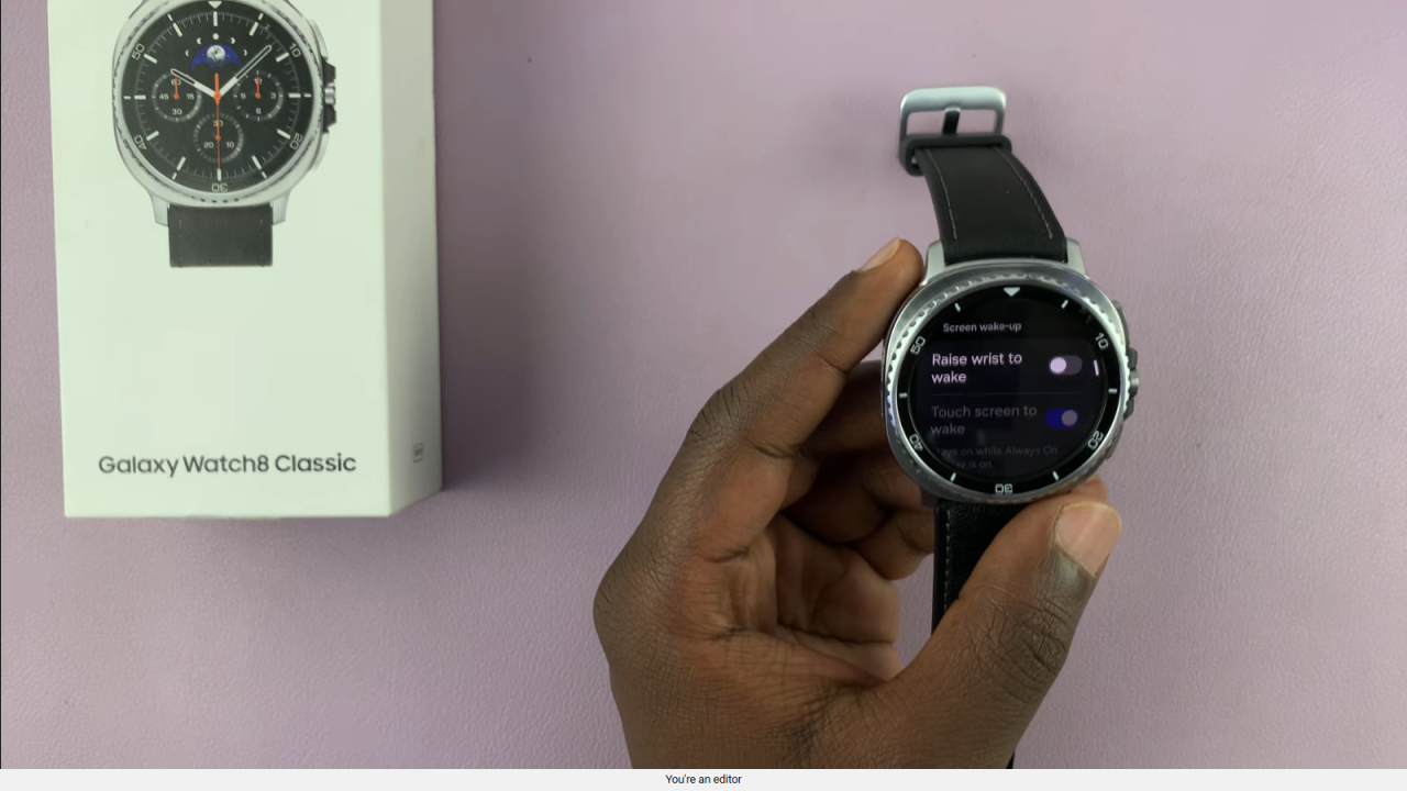 Disable 'Raise Wrist To Wake' On Samsung Galaxy Watch 8 Classic