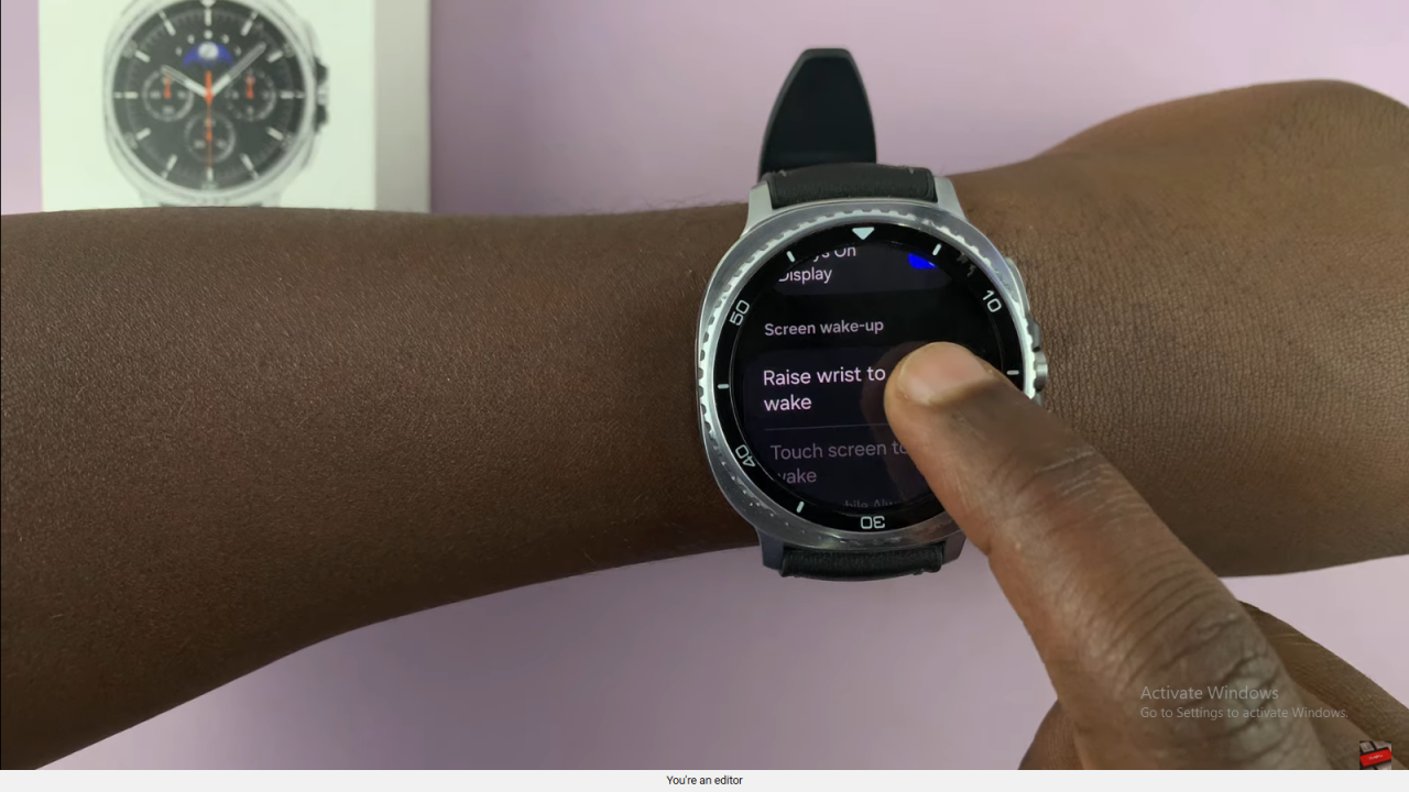 Enable 'Raise Wrist To Wake' On Samsung Galaxy Watch 8 Classic