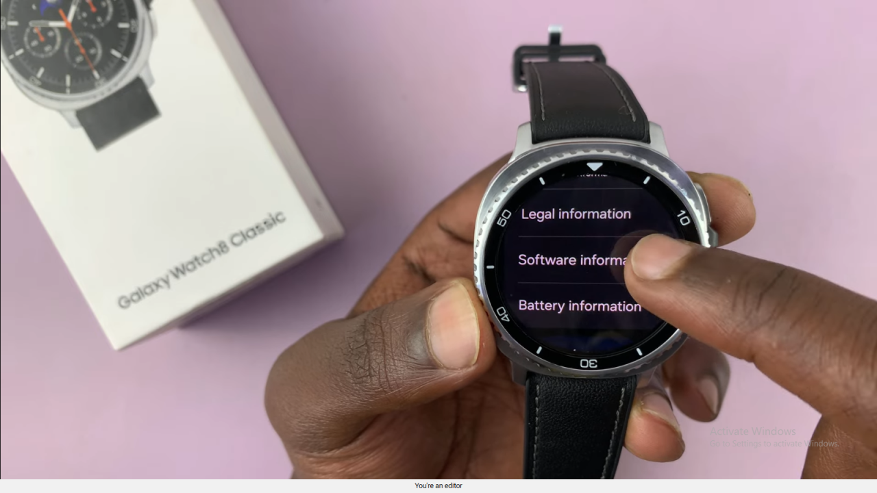 Check One UI Version On Samsung Galaxy Watch 8 Classic