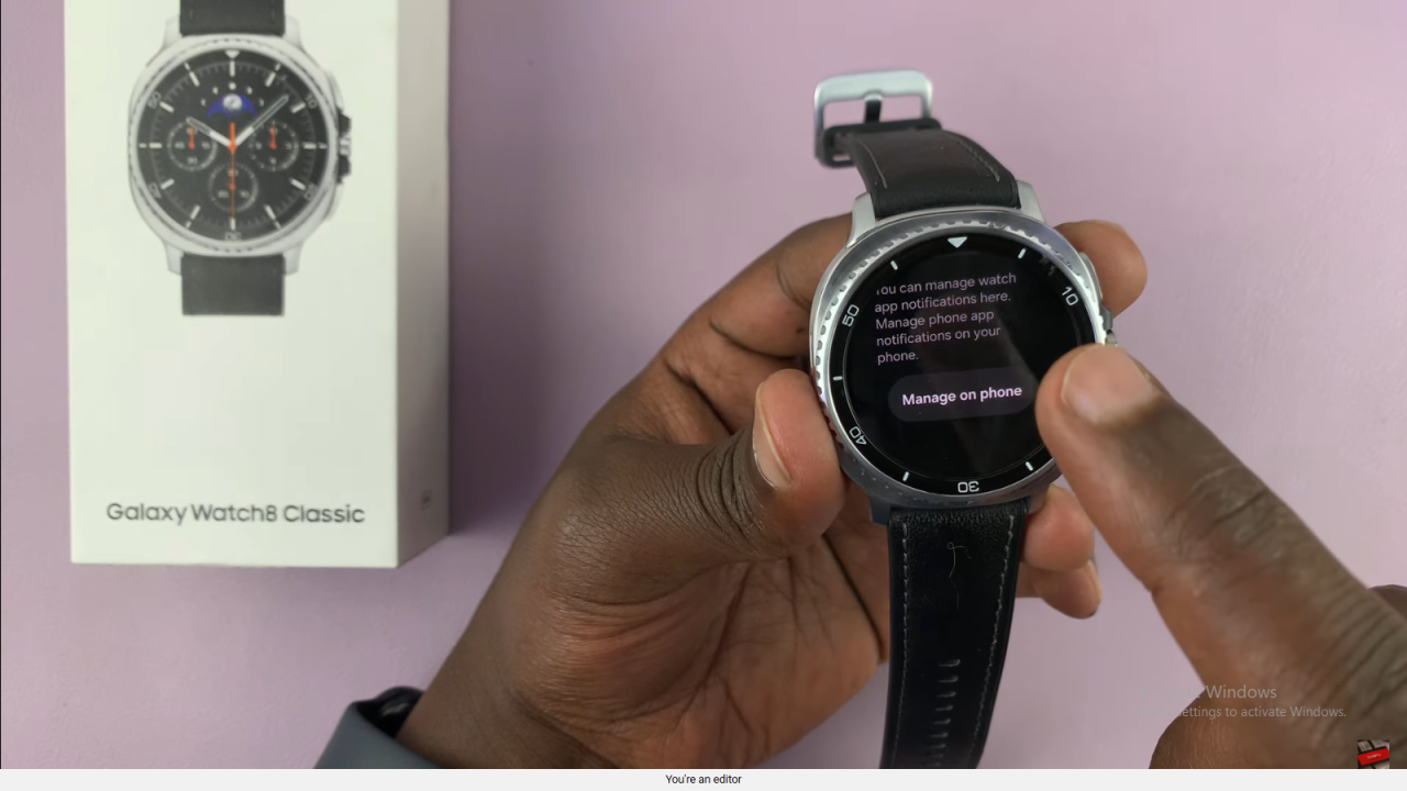 Disable Phone Notifications On Samsung Galaxy Watch 8 Classic