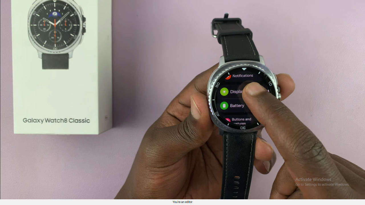 Enable / Disable 'Turn Bezel To Wake Screen' On Samsung Galaxy Watch 8 Classic