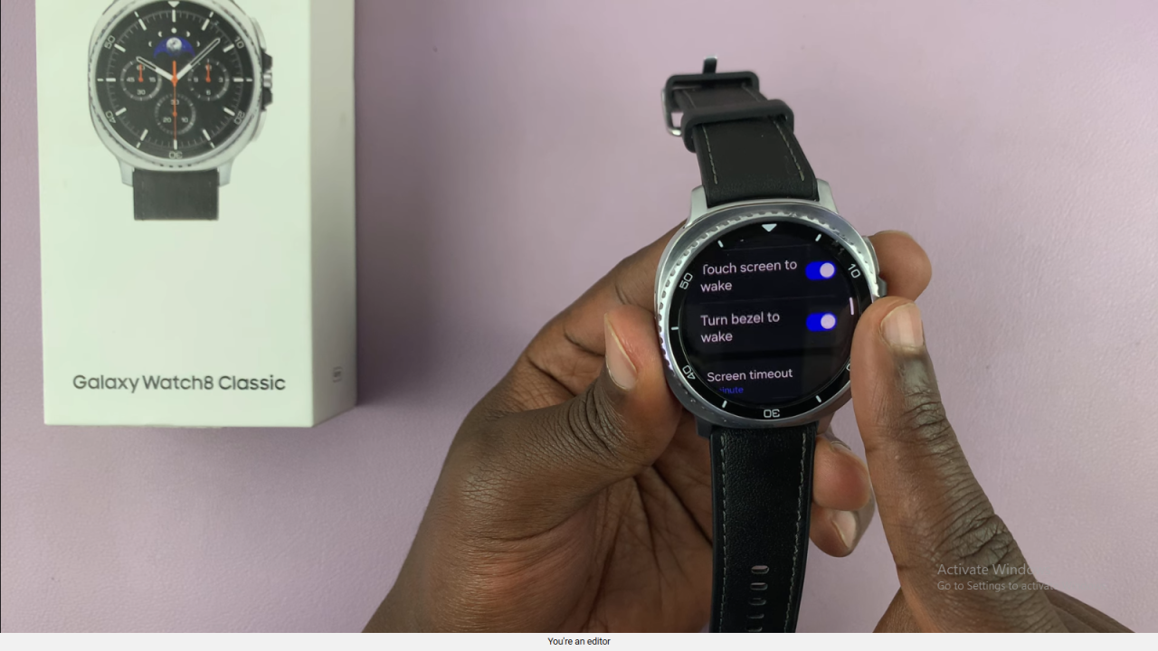 Enable / Disable 'Turn Bezel To Wake Screen' On Samsung Galaxy Watch 8 Classic