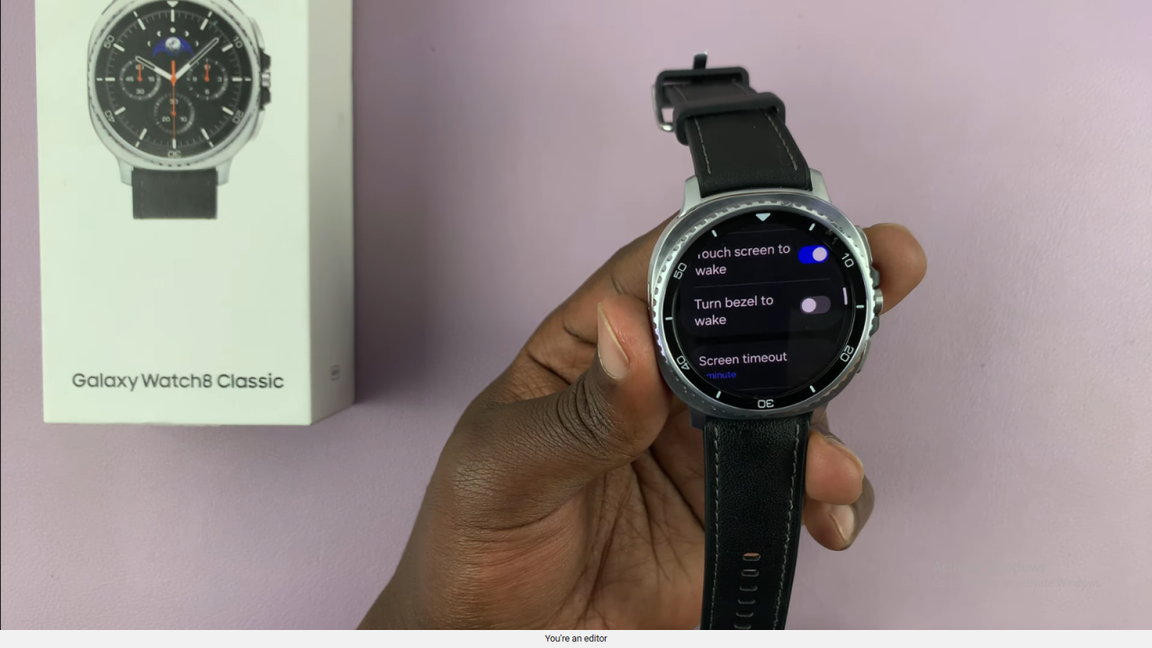 Enable / Disable 'Turn Bezel To Wake Screen' On Samsung Galaxy Watch 8 Classic