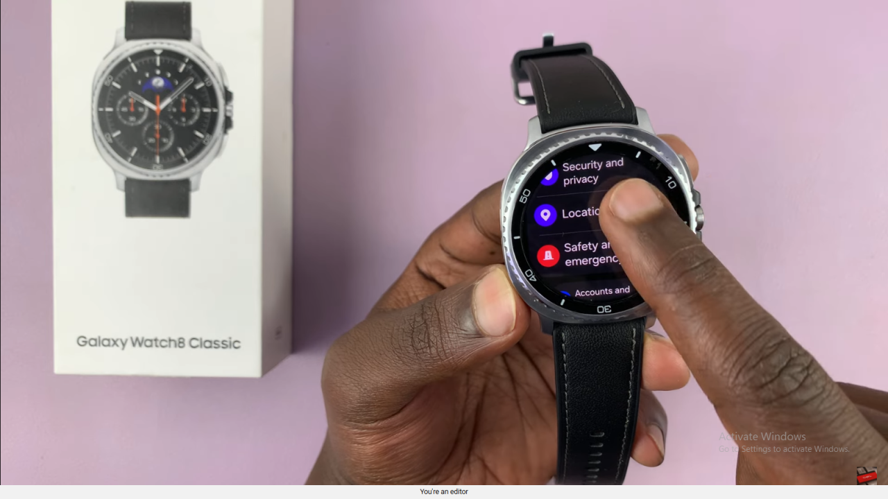 Turn ON Location On Samsung Galaxy Watch 8 Classic