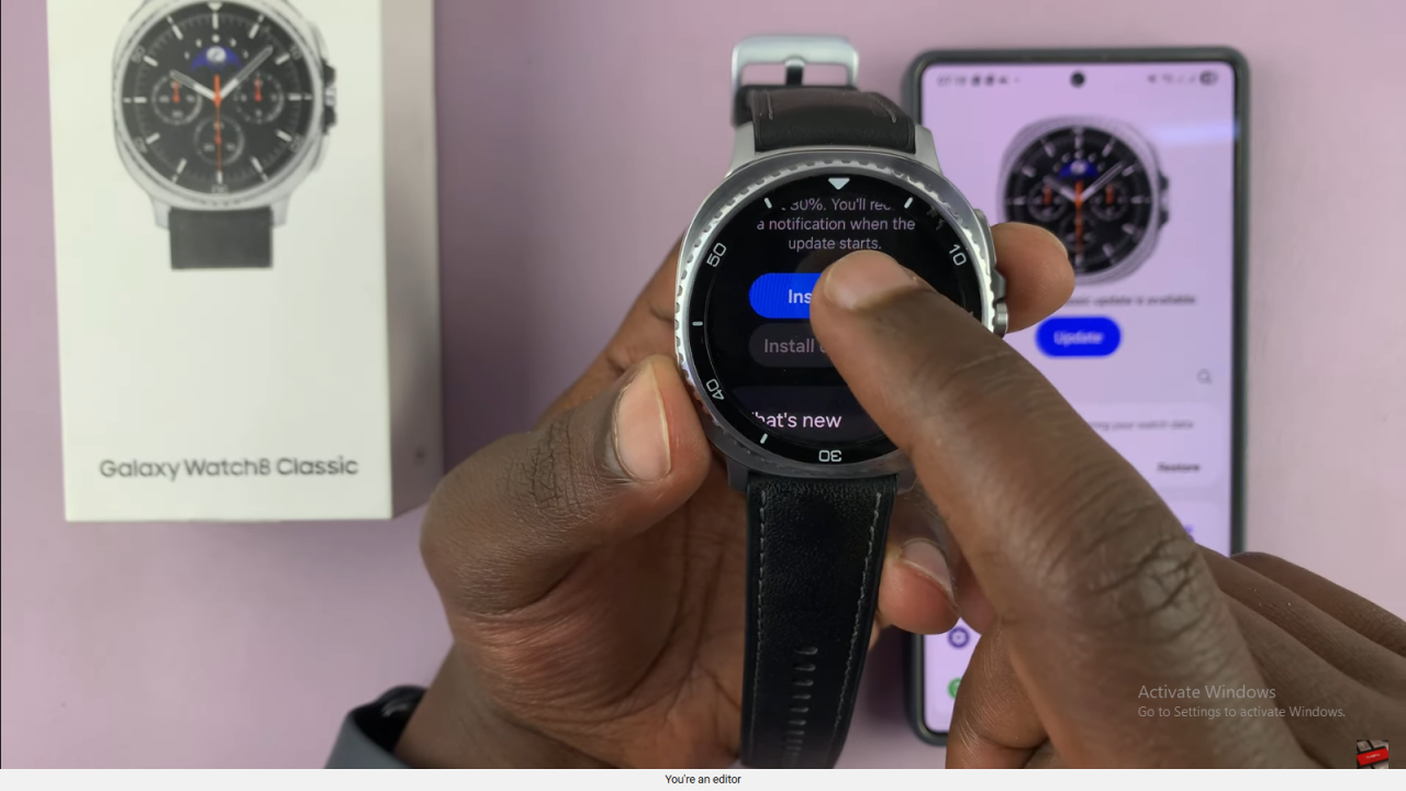 Update Samsung Galaxy Watch 8 Classic