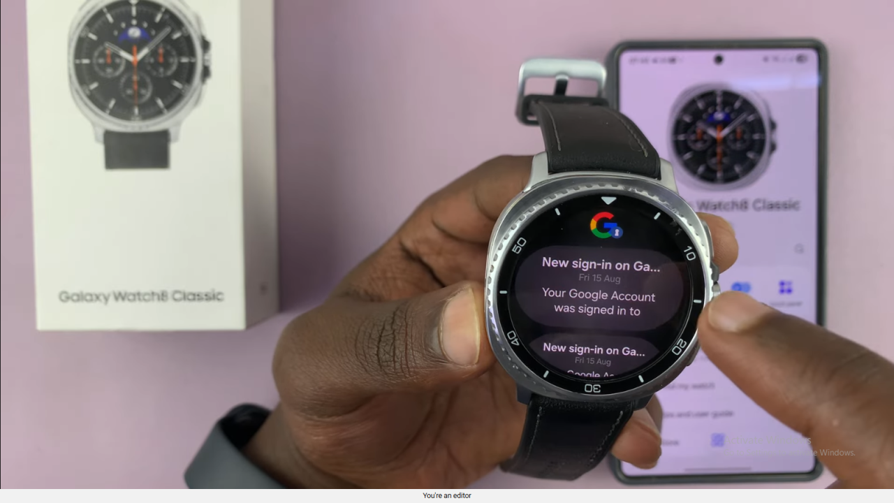 Open Notifications On Samsung Galaxy Watch 8 Classic