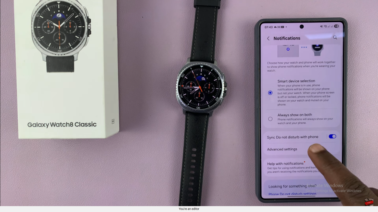 Disable New Notifications Indicator On Samsung Galaxy Watch 8 Classic
